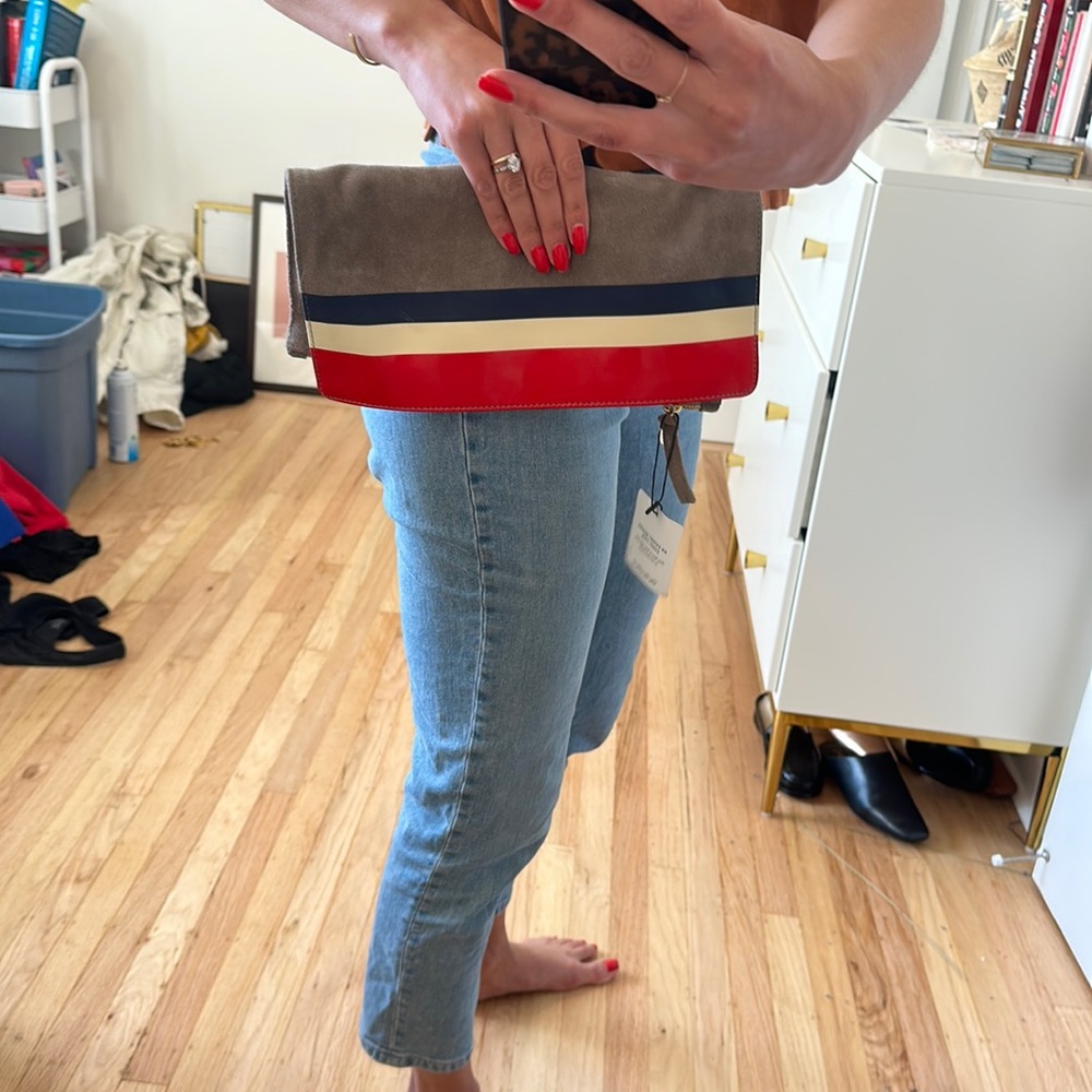 Clare V suede clutch